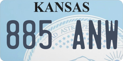 KS license plate 885ANW