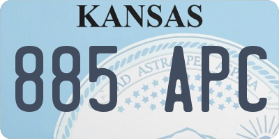 KS license plate 885APC