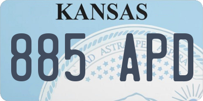 KS license plate 885APD
