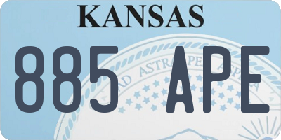 KS license plate 885APE