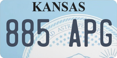KS license plate 885APG