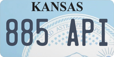 KS license plate 885API