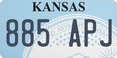 KS license plate 885APJ