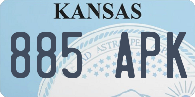 KS license plate 885APK