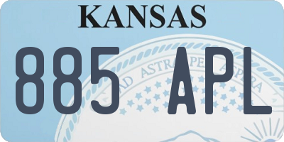 KS license plate 885APL