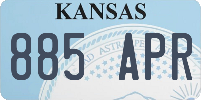 KS license plate 885APR