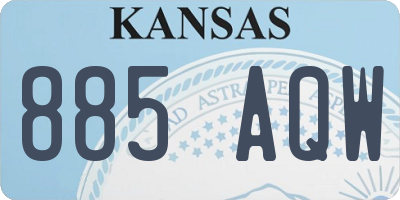 KS license plate 885AQW