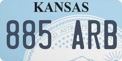 KS license plate 885ARB