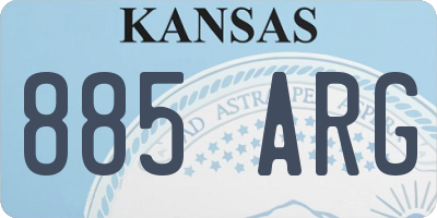 KS license plate 885ARG