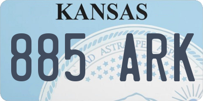 KS license plate 885ARK