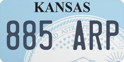 KS license plate 885ARP