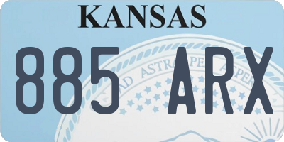 KS license plate 885ARX