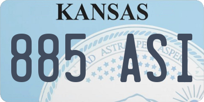 KS license plate 885ASI