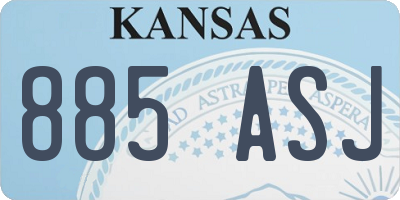 KS license plate 885ASJ