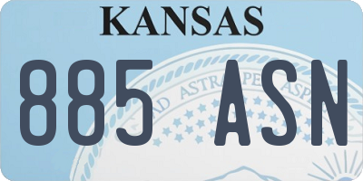KS license plate 885ASN