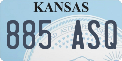 KS license plate 885ASQ