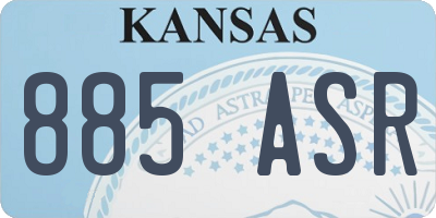 KS license plate 885ASR