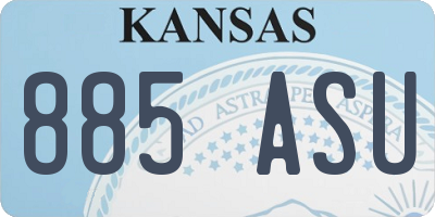 KS license plate 885ASU