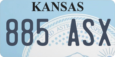 KS license plate 885ASX
