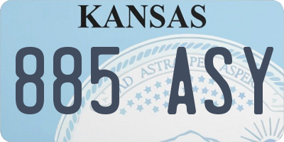 KS license plate 885ASY