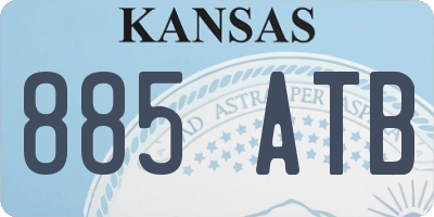 KS license plate 885ATB
