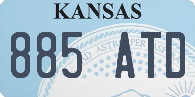 KS license plate 885ATD