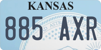 KS license plate 885AXR