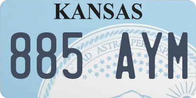 KS license plate 885AYM