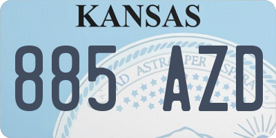 KS license plate 885AZD