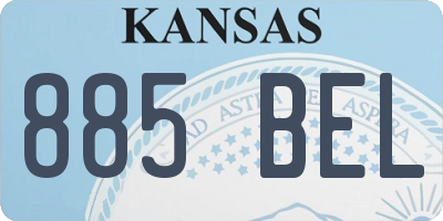 KS license plate 885BEL