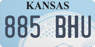 KS license plate 885BHU