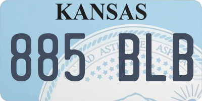 KS license plate 885BLB