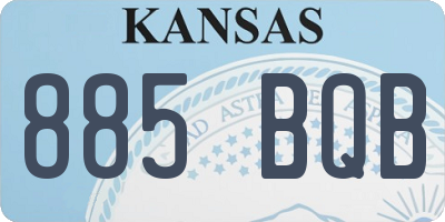 KS license plate 885BQB
