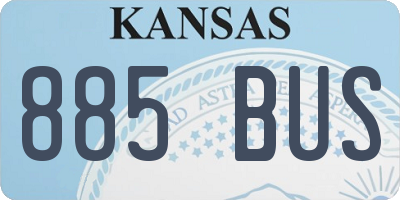 KS license plate 885BUS