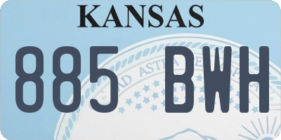 KS license plate 885BWH