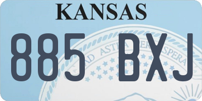KS license plate 885BXJ
