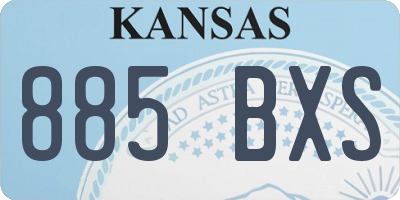 KS license plate 885BXS