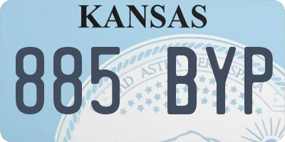 KS license plate 885BYP
