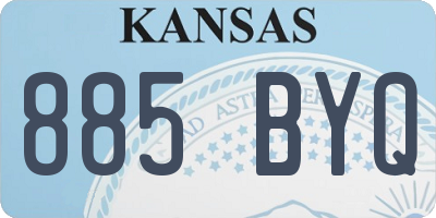 KS license plate 885BYQ