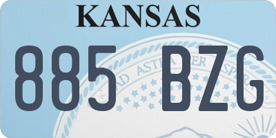 KS license plate 885BZG