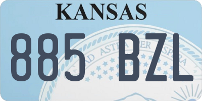 KS license plate 885BZL