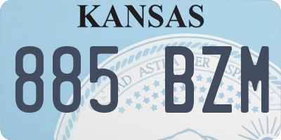 KS license plate 885BZM