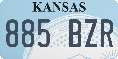 KS license plate 885BZR
