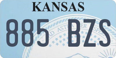 KS license plate 885BZS