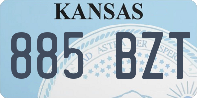 KS license plate 885BZT
