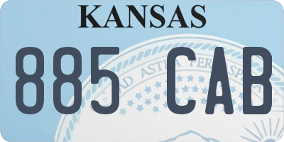 KS license plate 885CAB