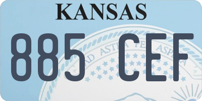 KS license plate 885CEF