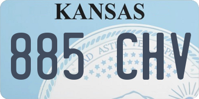 KS license plate 885CHV