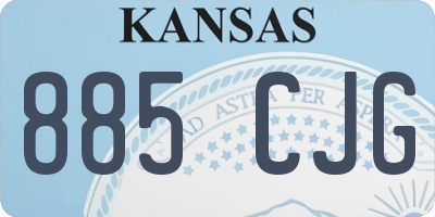 KS license plate 885CJG