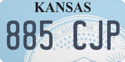 KS license plate 885CJP